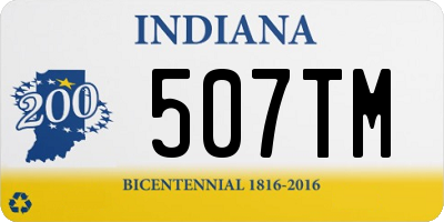 IN license plate 507TM