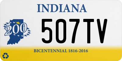 IN license plate 507TV