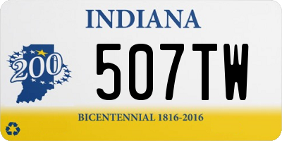 IN license plate 507TW