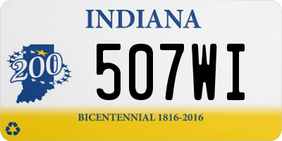 IN license plate 507WI