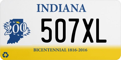 IN license plate 507XL