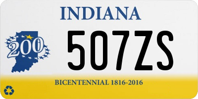 IN license plate 507ZS