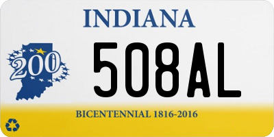 IN license plate 508AL