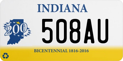 IN license plate 508AU