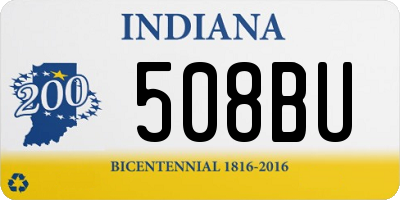 IN license plate 508BU