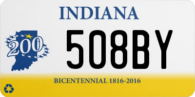 IN license plate 508BY