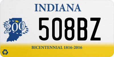 IN license plate 508BZ