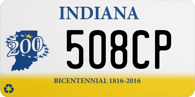 IN license plate 508CP