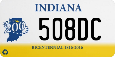 IN license plate 508DC