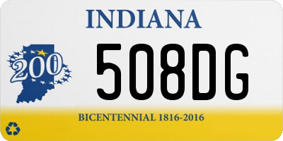 IN license plate 508DG