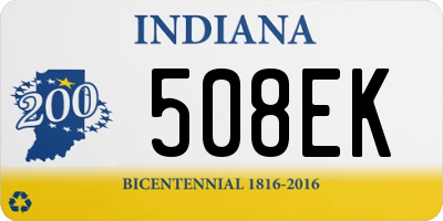 IN license plate 508EK