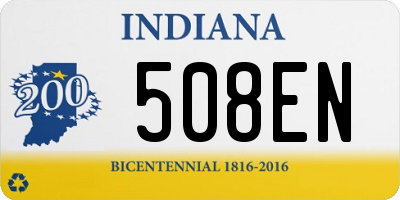 IN license plate 508EN