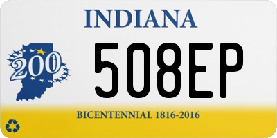 IN license plate 508EP