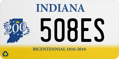 IN license plate 508ES