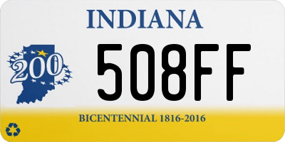 IN license plate 508FF