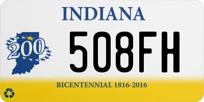 IN license plate 508FH