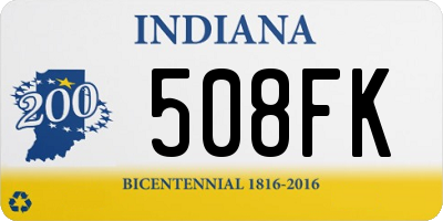 IN license plate 508FK