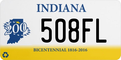 IN license plate 508FL