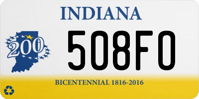 IN license plate 508FO