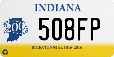 IN license plate 508FP