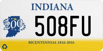 IN license plate 508FU