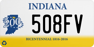 IN license plate 508FV