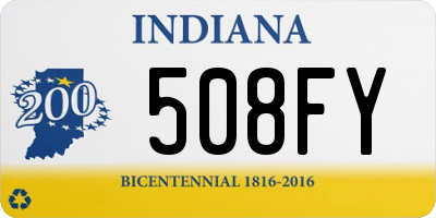 IN license plate 508FY