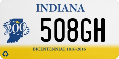 IN license plate 508GH