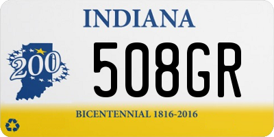 IN license plate 508GR