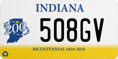 IN license plate 508GV