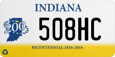 IN license plate 508HC