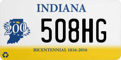 IN license plate 508HG
