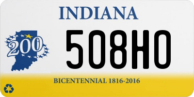 IN license plate 508HO