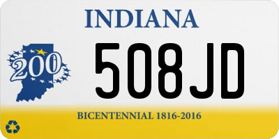 IN license plate 508JD