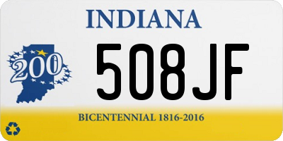 IN license plate 508JF