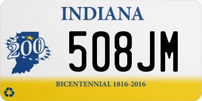 IN license plate 508JM