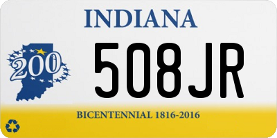 IN license plate 508JR