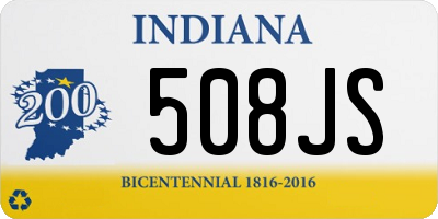 IN license plate 508JS