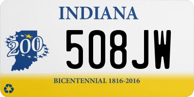 IN license plate 508JW