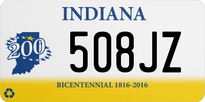 IN license plate 508JZ