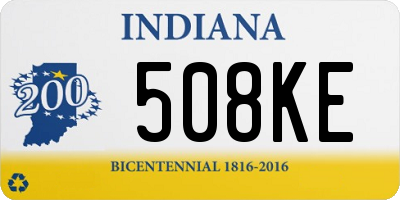 IN license plate 508KE