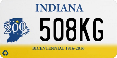 IN license plate 508KG