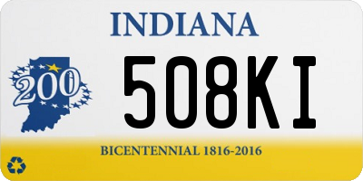 IN license plate 508KI