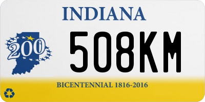 IN license plate 508KM