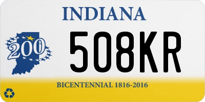 IN license plate 508KR