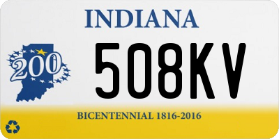 IN license plate 508KV