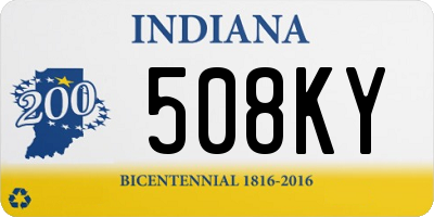 IN license plate 508KY