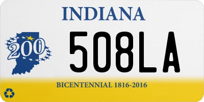 IN license plate 508LA