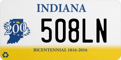 IN license plate 508LN