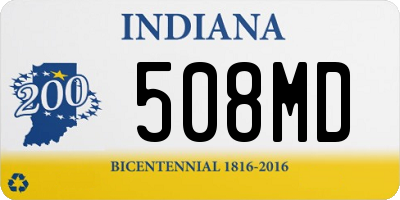 IN license plate 508MD